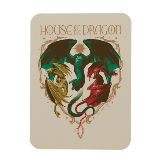 Huis van de Draak | Drakenschild Magneet (Verticaal)