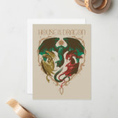 Huis van de Draak | Drakenschild Notitiekaartje (Voorkant / Achterkant in situ)