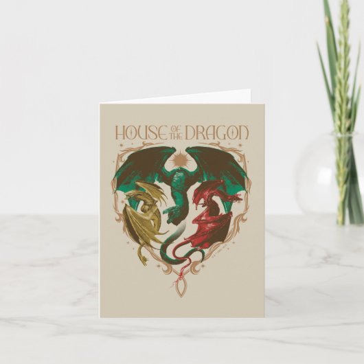 Huis van de Draak | Drakenschild Notitiekaartje (Voorkant)