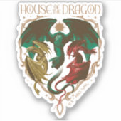 Huis van de Draak | Drakenschild Sticker (Voorkant)