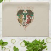 Huis van de Draak | Drakenschild Theedoek (Gevouwen)