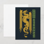 Huis van de Draak Goud & Groen Nieuw Jaar | 恭喜發財 Notitiekaartje (Voorkant / Achterkant)