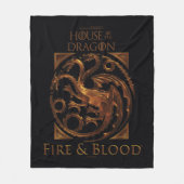 HUIS VAN DE DRAAK | Huis Targaryen Zegel Fleece Deken (Voorkant)