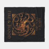 HUIS VAN DE DRAAK | Huis Targaryen Zegel Fleece Deken (Voorkant (Horizontaal))