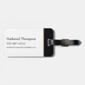 HUIS VAN DE DRACON | Gouden Filigraan Drakenpatroo Bagagelabel (Achterkant horizontaal)