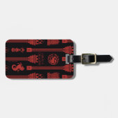 Huis van de Dragon Crest Patroon Bagagelabel (Voorkant horizontaal)