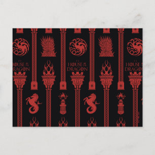 Huis van de Dragon Crest Patroon Briefkaart