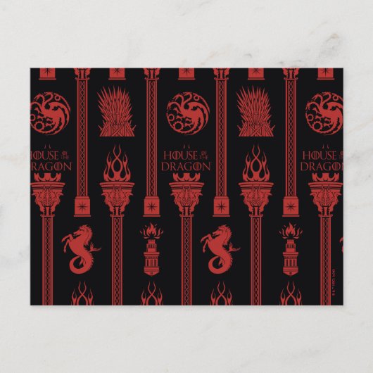 Huis van de Dragon Crest Patroon Briefkaart (Voorkant)