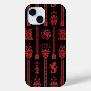 Huis van de Dragon Crest Patroon iPhone 15 Case