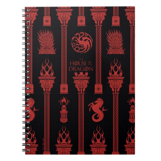 Huis van de Dragon Crest Patroon Notitieboek (Voorkant)