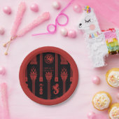 Huis van de Dragon Crest Patroon Papieren Bordje (Feest)