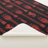 Huis van de Dragon Crest Patroon Sherpa Deken (3/4)