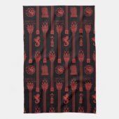 Huis van de Dragon Crest Patroon Theedoek (Verticaal)