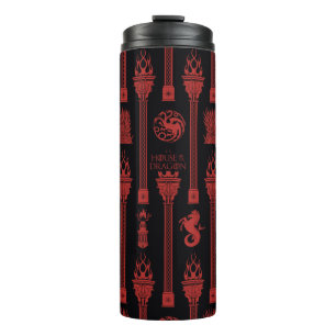 Huis van de Dragon Crest Patroon Thermosbeker