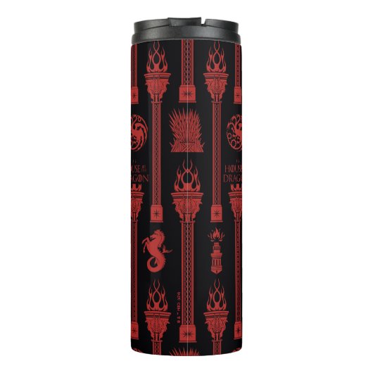 Huis van de Dragon Crest Patroon Thermosbeker (Achterkant)