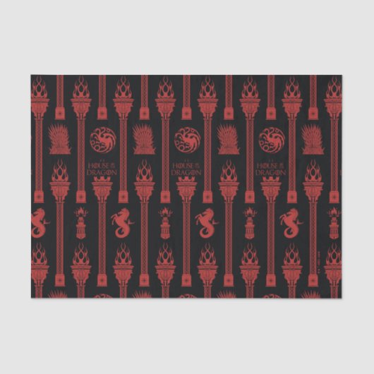 Huis van de Dragon Crest Patroon Tissuepapier (Voorkant)