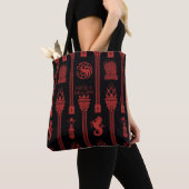 Huis van de Dragon Crest Patroon Tote Bag (Dichtbij)