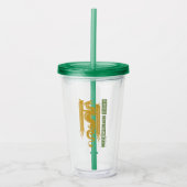 Huis van de Dragon Goud & Groen Nieuwjaar | 恭喜發財 Acryl Drinkbeker (Voorkant)