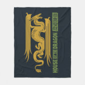 Huis van de Dragon Goud & Groen Nieuwjaar | 恭喜發財 Fleece Deken (Voorkant)
