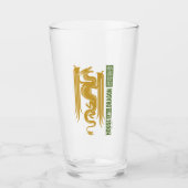 Huis van de Dragon Goud & Groen Nieuwjaar | 恭喜發財 Glas (Voorkant)