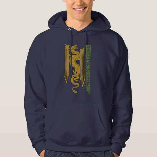 Huis van de Dragon Goud & Groen Nieuwjaar | 恭喜發財 Hoodie (Voorkant)