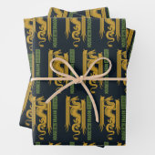 Huis van de Dragon Goud & Groen Nieuwjaar | 恭喜發財 Inpakpapier Vel (In situ)