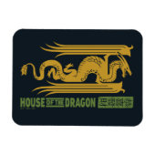 Huis van de Dragon Goud & Groen Nieuwjaar | 恭喜發財 Magneet (Horizontaal)