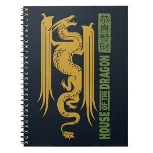 Huis van de Dragon Goud & Groen Nieuwjaar 恭喜發財 Notitieboek