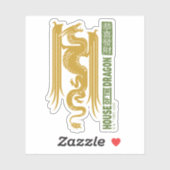 Huis van de Dragon Goud & Groen Nieuwjaar | 恭喜發財 Sticker (Vel)
