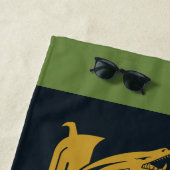 Huis van de Dragon Goud & Groen Nieuwjaar | 恭喜發財 Strandlaken (In situ)