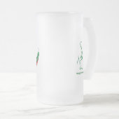 Huis van de Hodag Rhinelander WI Matglas Bierpul (Voorkant rechts)