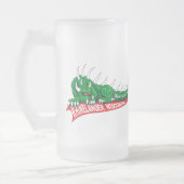 Huis van de Hodag Rhinelander WI Matglas Bierpul (Links)