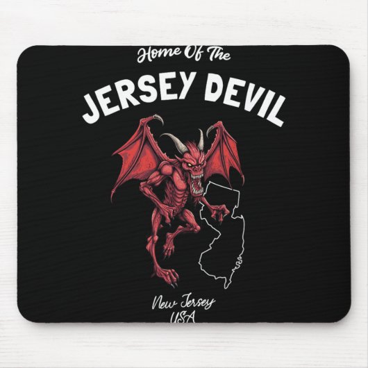 Huis van de Jersey Devil New Jersey VS Cryptid Muismat (Voorkant)