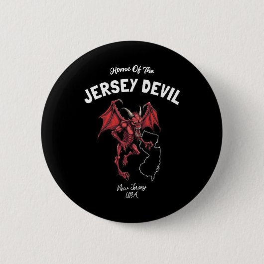 Huis van de Jersey Devil New Jersey VS Cryptid Ronde Button 5,7 Cm (Voorkant)