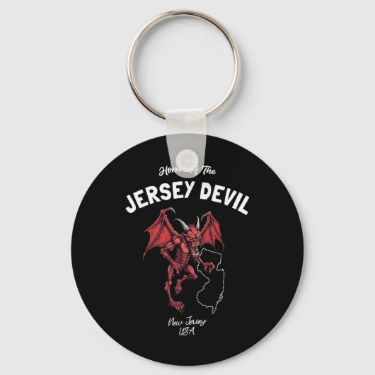 Huis van de Jersey Devil New Jersey VS Cryptid Sleutelhanger (Voorkant)