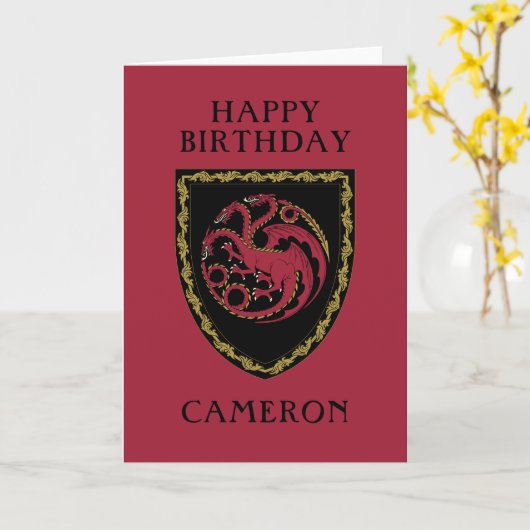 HUIS VAN DE Kaart DRAGON Badge (Gele Bloem)