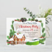 Huis van de kerstman vrolijk klein kerstfeest kaart (Staand voorkant)