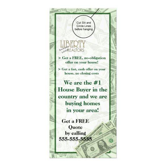 Huis van de koper Deeg Hanger Brochure Flyer Hange Reclamekaart (Voorkant)