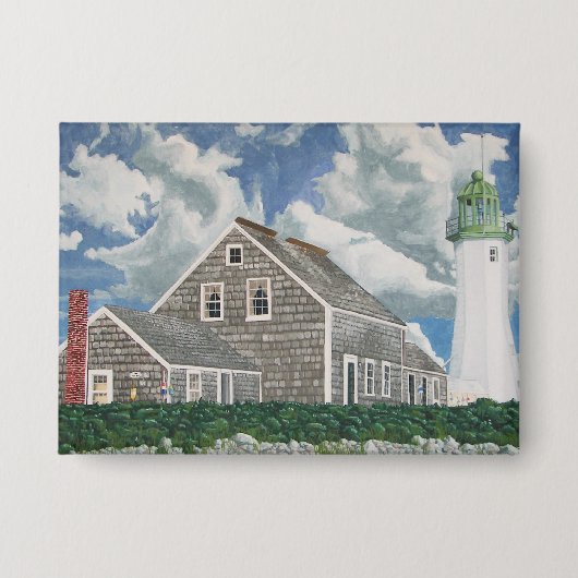 Huis van de lichtwachter van Scituate Button (Voorkant)