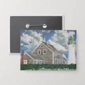 Huis van de lichtwachter van Scituate Button (Voorkant / Achterkant)
