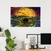 Huis van de rijzende zon fine art print (Thuiskantoor)