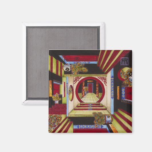 Huis van de spiegels magneet (Voorkant / Achterkant)