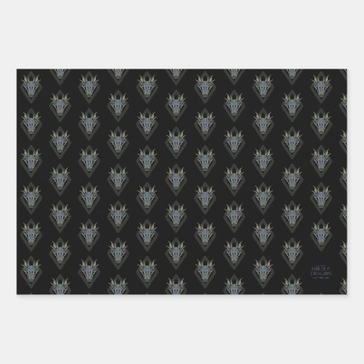 HUIS VAN DE TEKST | Balerion Skull Diamond Inpakpapier Vel (Voorkant 2)