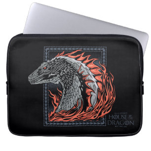 HUIS VAN DE TEKST   Drakenprofiel bij ontvlammen Laptop Sleeve