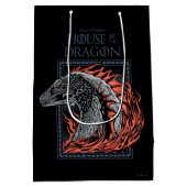HUIS VAN DE TEKST | Drakenprofiel bij ontvlammen Medium Cadeauzakje (Achterkant)