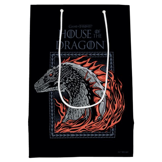 HUIS VAN DE TEKST | Drakenprofiel bij ontvlammen Medium Cadeauzakje (Achterkant)