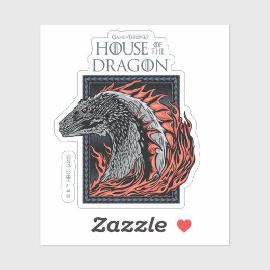 HUIS VAN DE TEKST | Drakenprofiel bij ontvlammen Sticker (Vel)