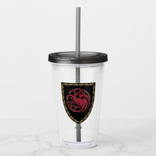 HUIS VAN DE TEKST | House Targaryen Crest Acryl Drinkbeker (Voorkant)