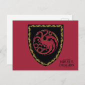 HUIS VAN DE TEKST | House Targaryen Crest Briefkaart (Voorkant / Achterkant)