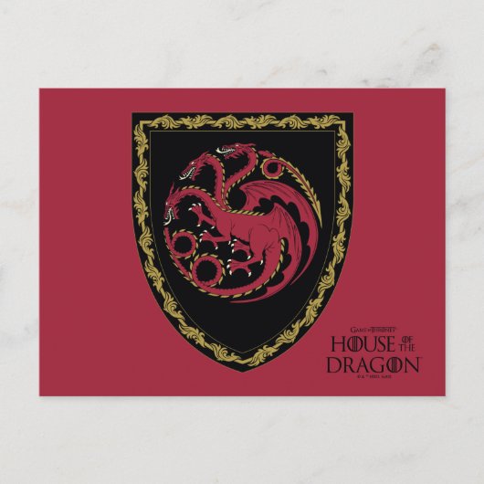 HUIS VAN DE TEKST | House Targaryen Crest Briefkaart (Voorkant)